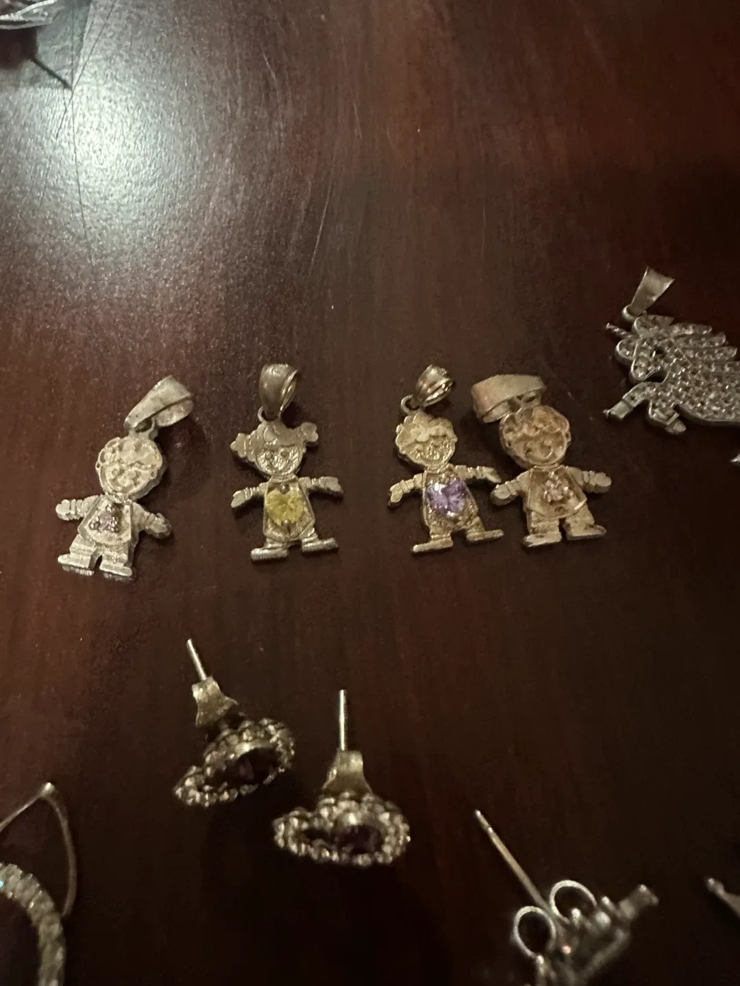 Assorted Silver Pendants and Earrings