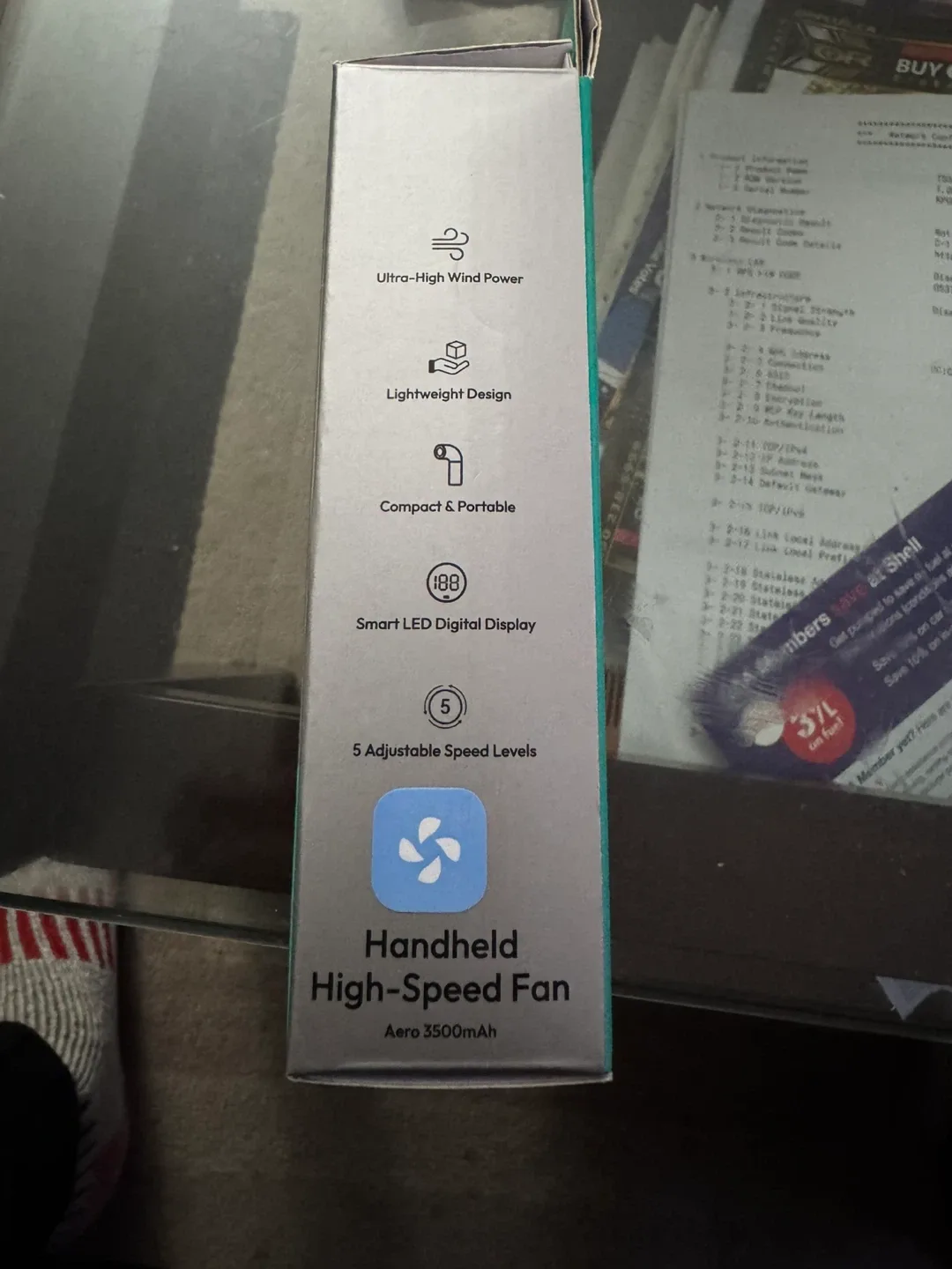 Aeecooly Handheld High-Speed Fan - Aero 3500mAh image indicator(2)