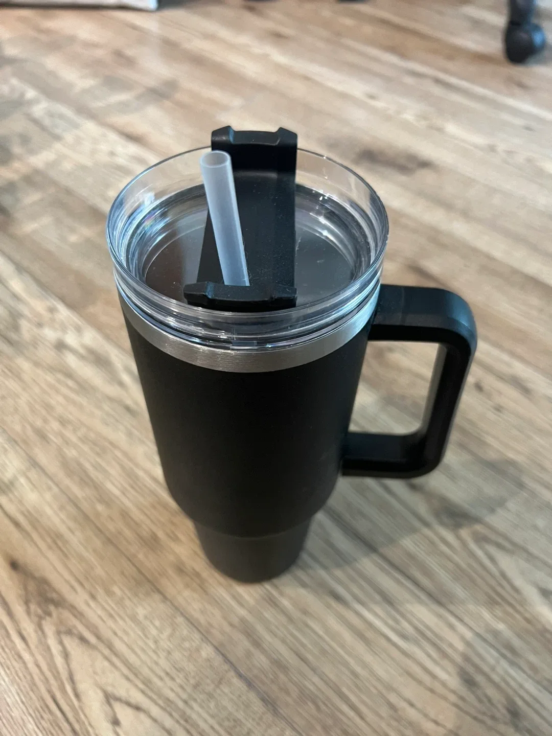 Black Tumbler with Handle