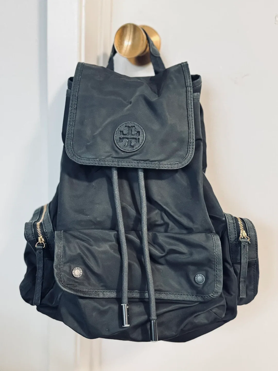 Tory Burch Black Nylon Backpack