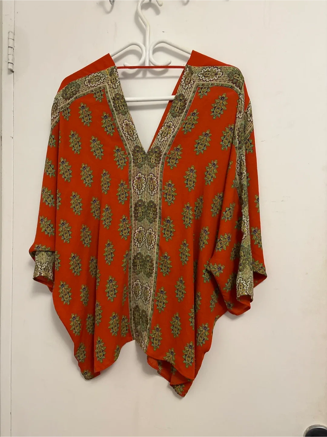 Orange Patterned Kimono Top image indicator(2)