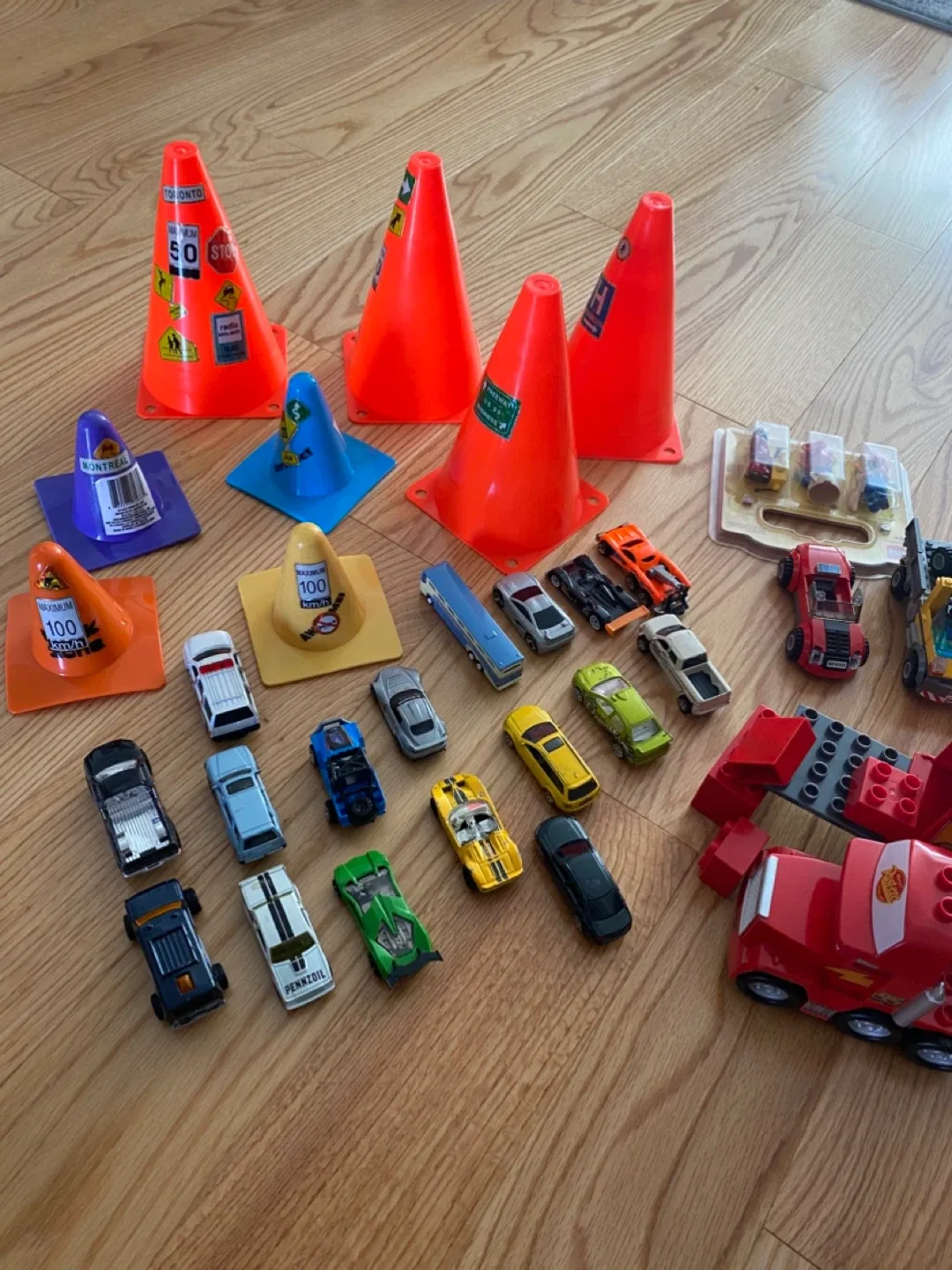 Toy Car and Traffic Cone Set