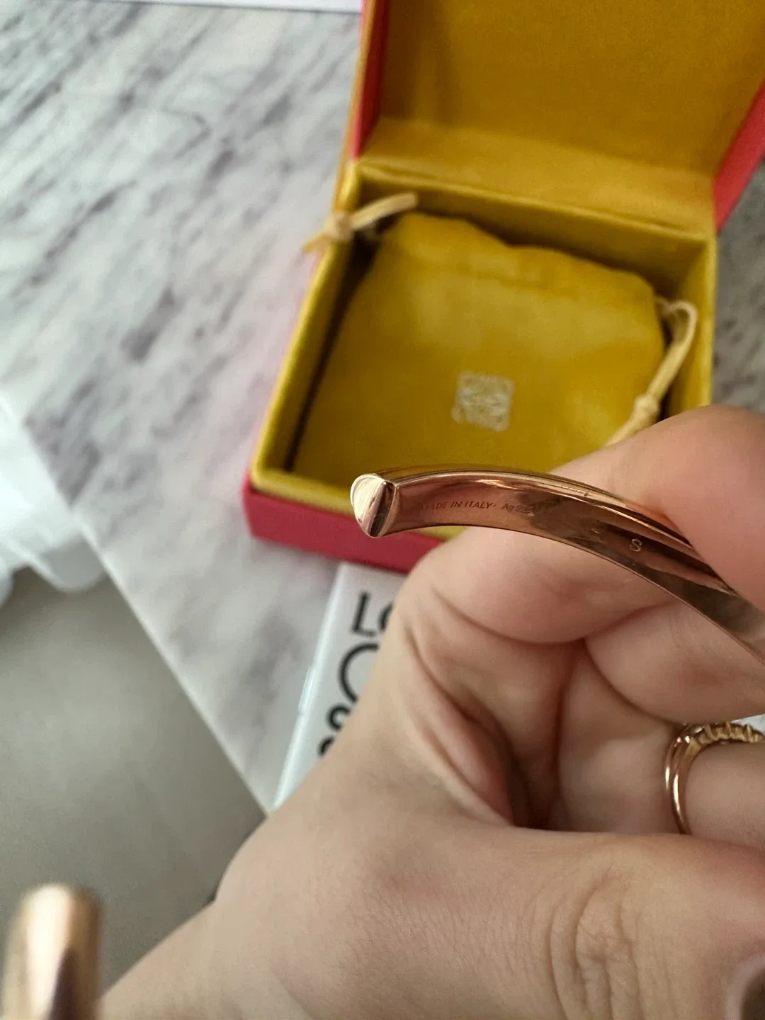 Loewe Rose Gold plated donut link cuff -Size S #cleanout image indicator(5)