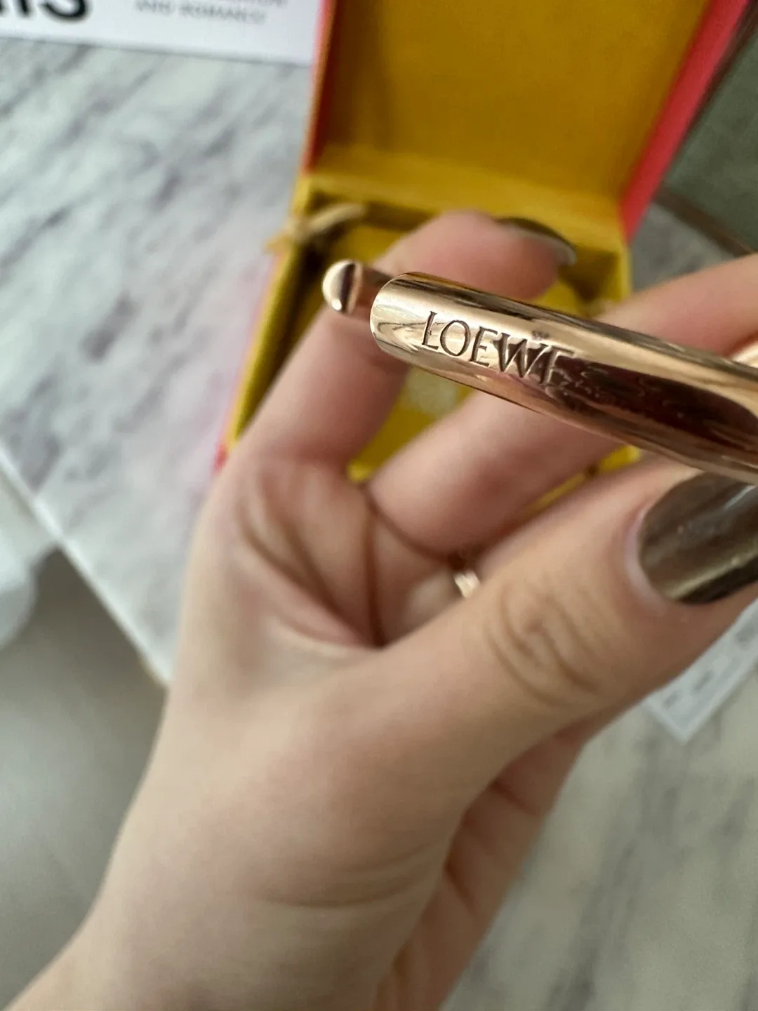 Loewe Rose Gold plated donut link cuff -Size S #cleanout image indicator(6)