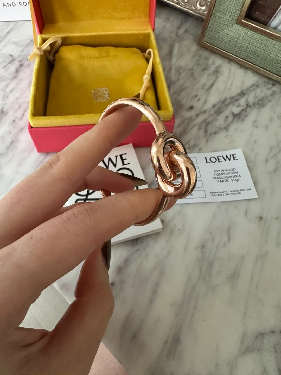 Loewe Rose Gold plated donut link cuff -Size S #cleanout image indicator(4)