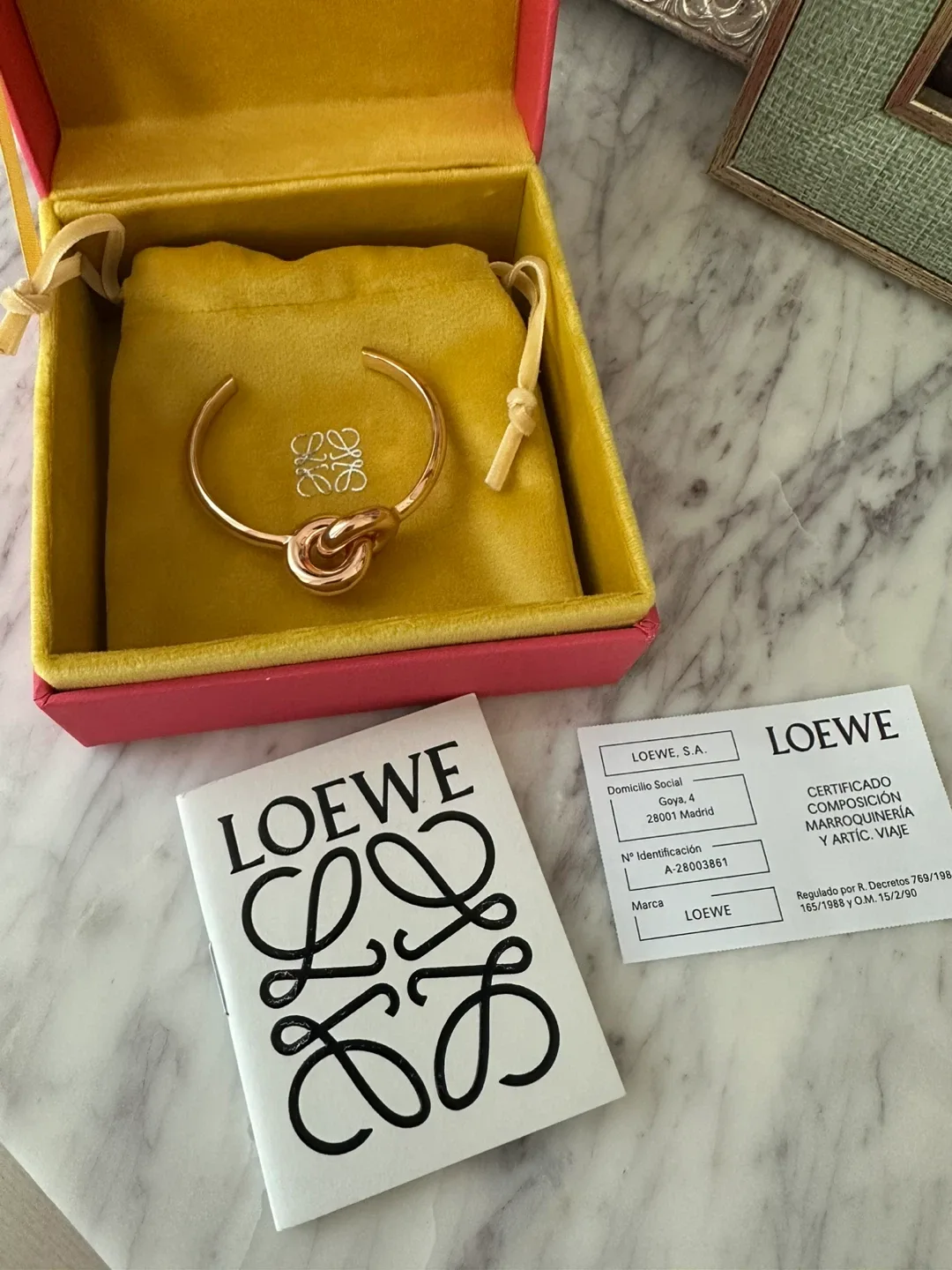 Loewe Rose Gold plated donut link cuff -Size S #cleanout