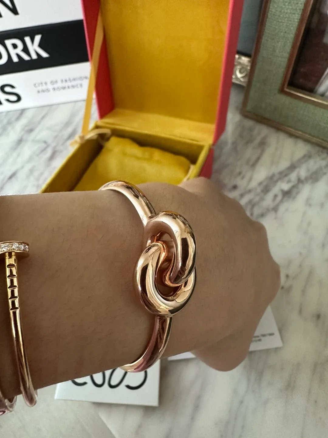 Loewe Rose Gold plated donut link cuff -Size S #cleanout image indicator(8)
