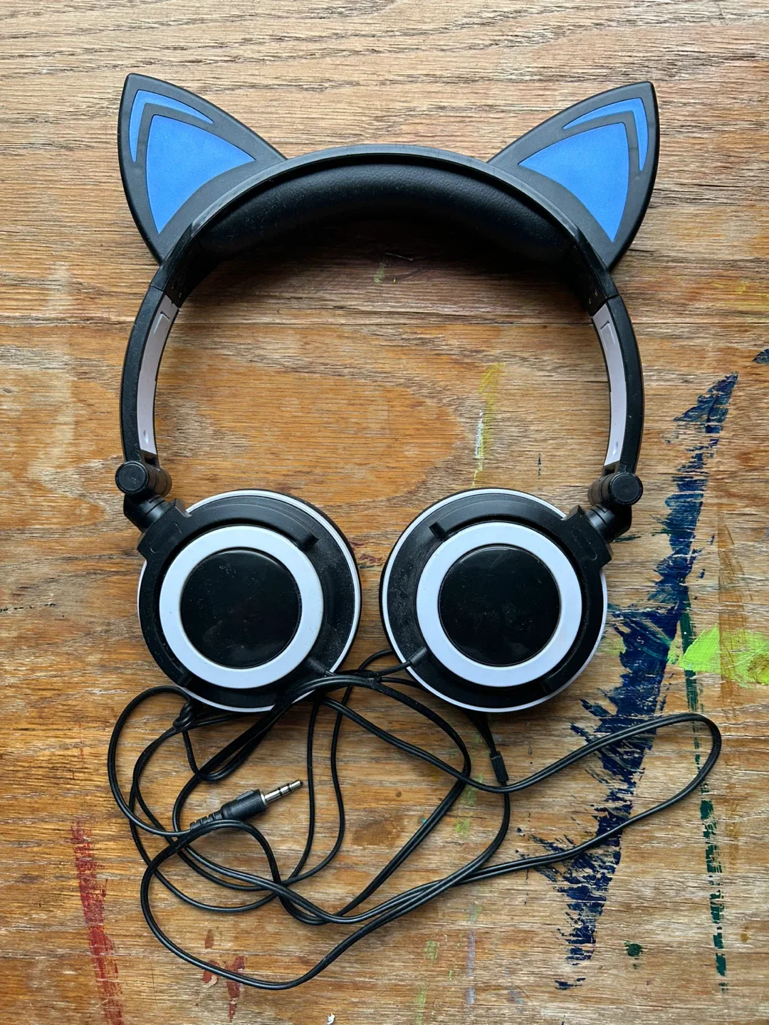 Cat Ear Headphones - Black & Blue