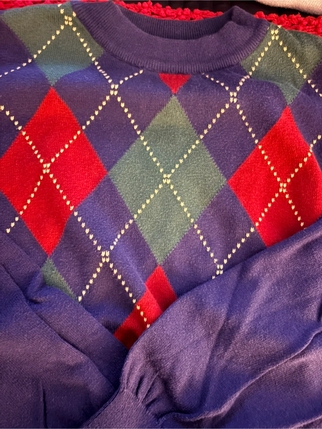 United Colors of Benetton Argyle Sweater - photo 2