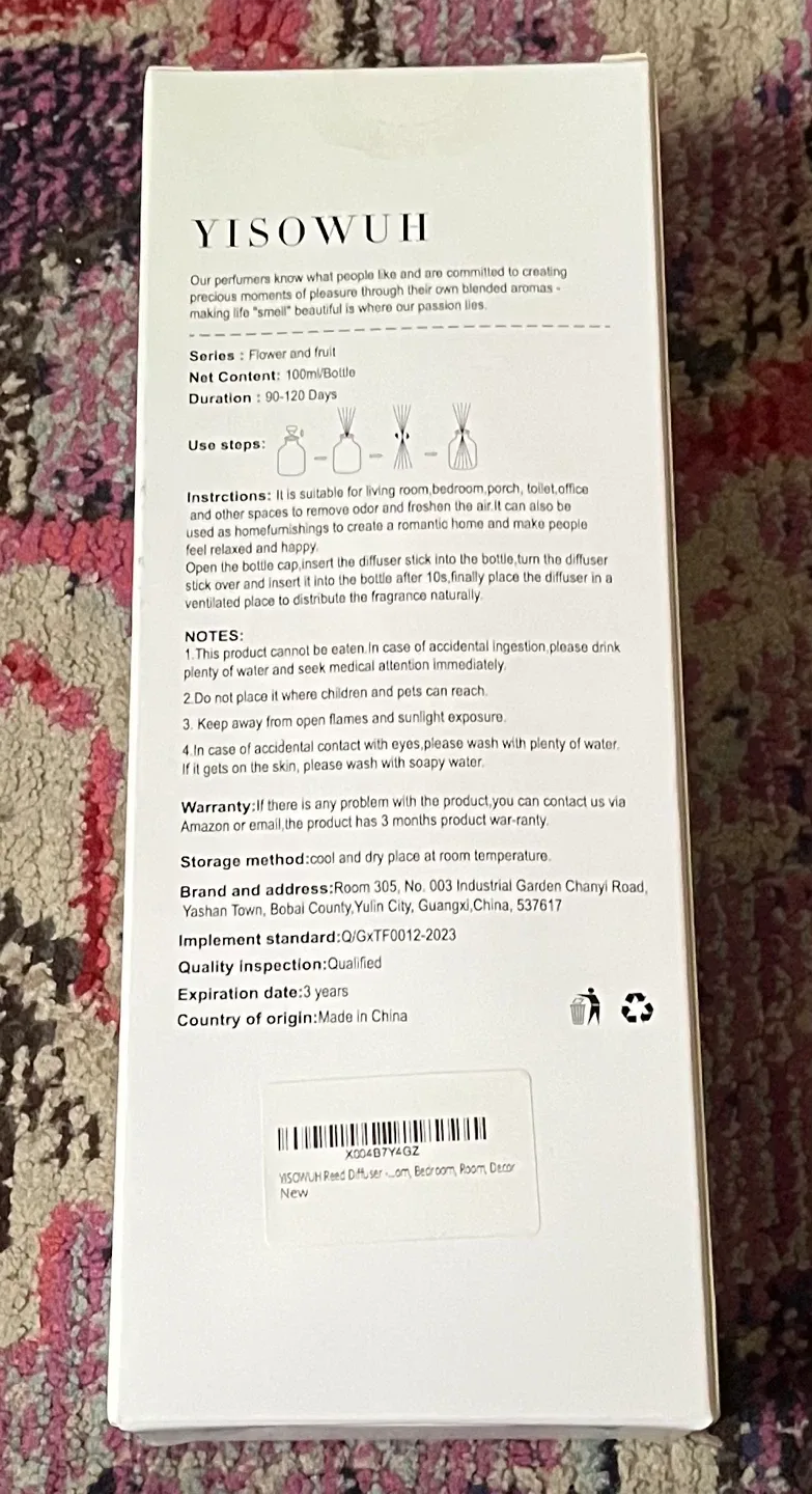 Yisowuh Reed Diffuser - 100ml Bottle image indicator(2)