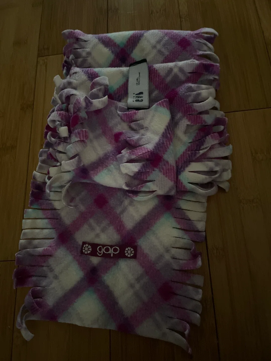 Gap Kids Plaid Fleece Scarf