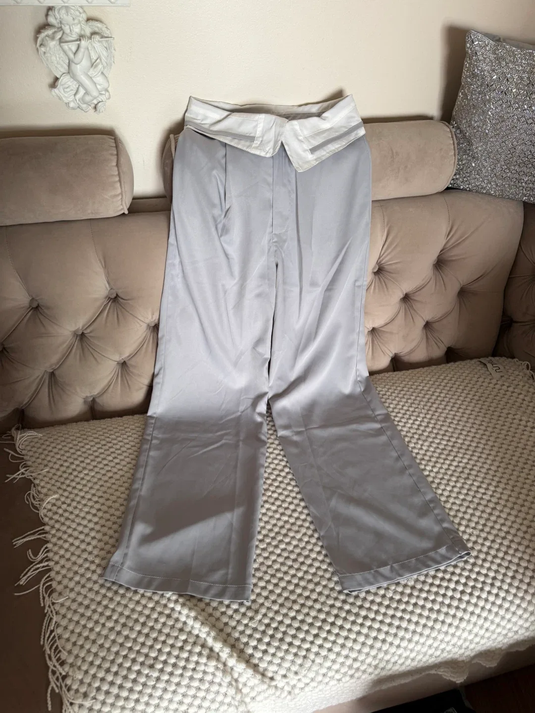 Grey Wide Leg Pants
