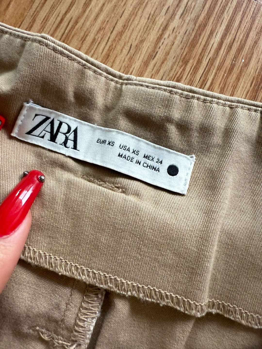 Zara Beige Cargo Pants - photo 3
