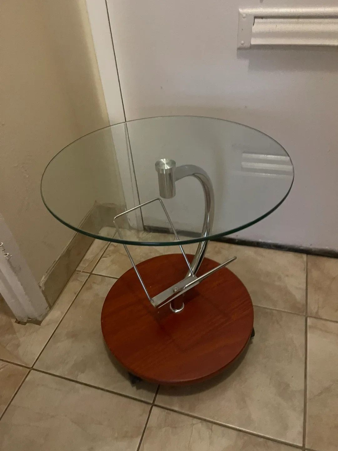 Glass Top Accent Table