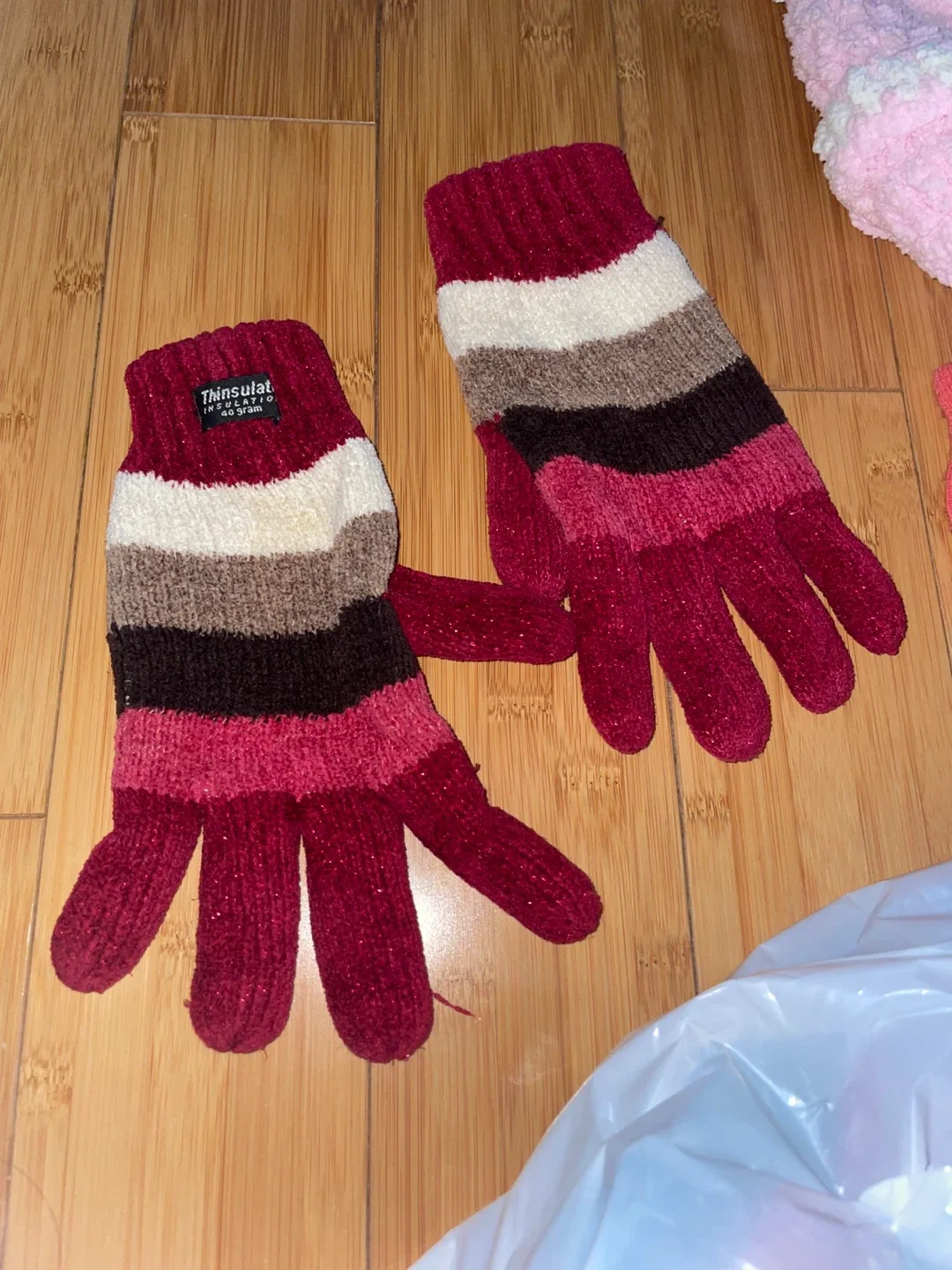 Thinsulate Striped Gloves