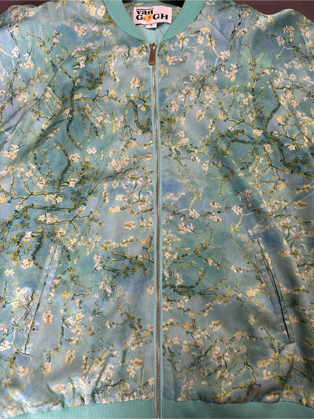 Van Gogh Almond Blossom Bomber Jacket - Size M - photo 4
