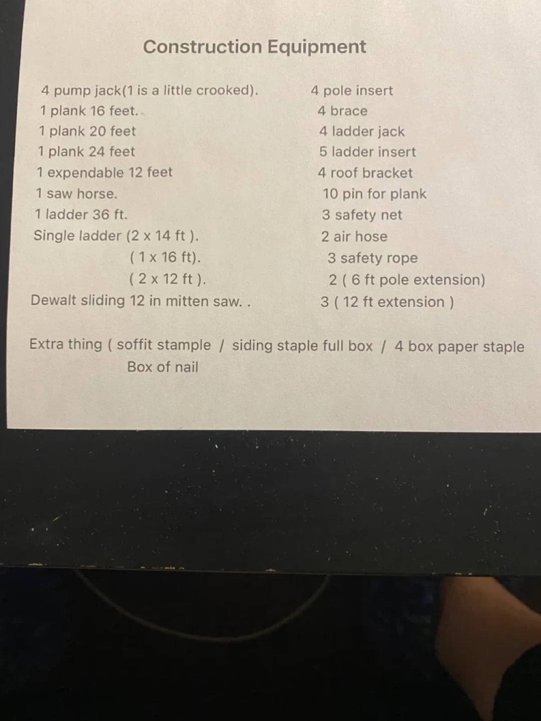 Construction Equipment: Ladders, Planks, Saw, Jacks image indicator(7)