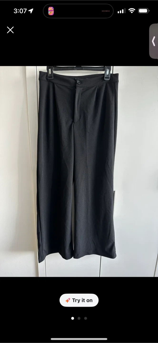 Black Wide Leg Dress Pants