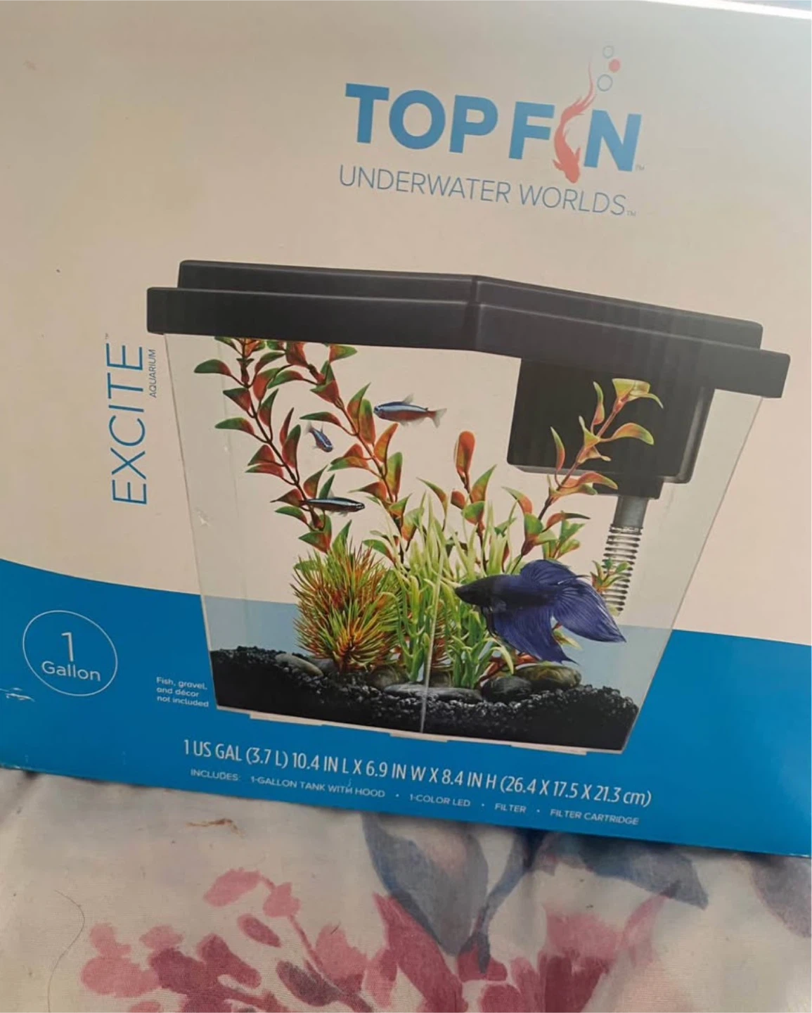 Top Fin Excite 1-Gallon Aquarium