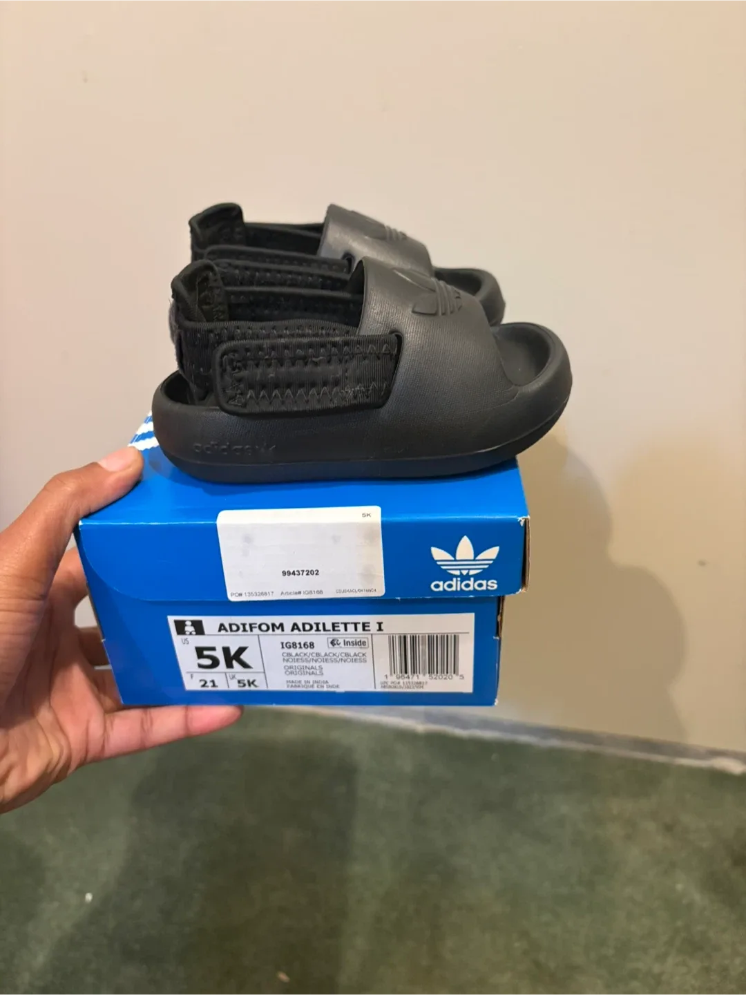 Adidas Adifom Adilette I Black - Size 5K