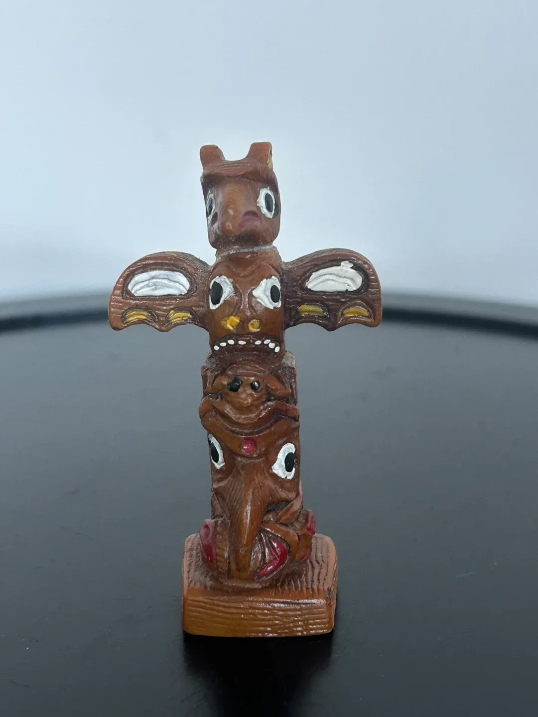Vintage Totem Pole Figurine 3” tall have damage