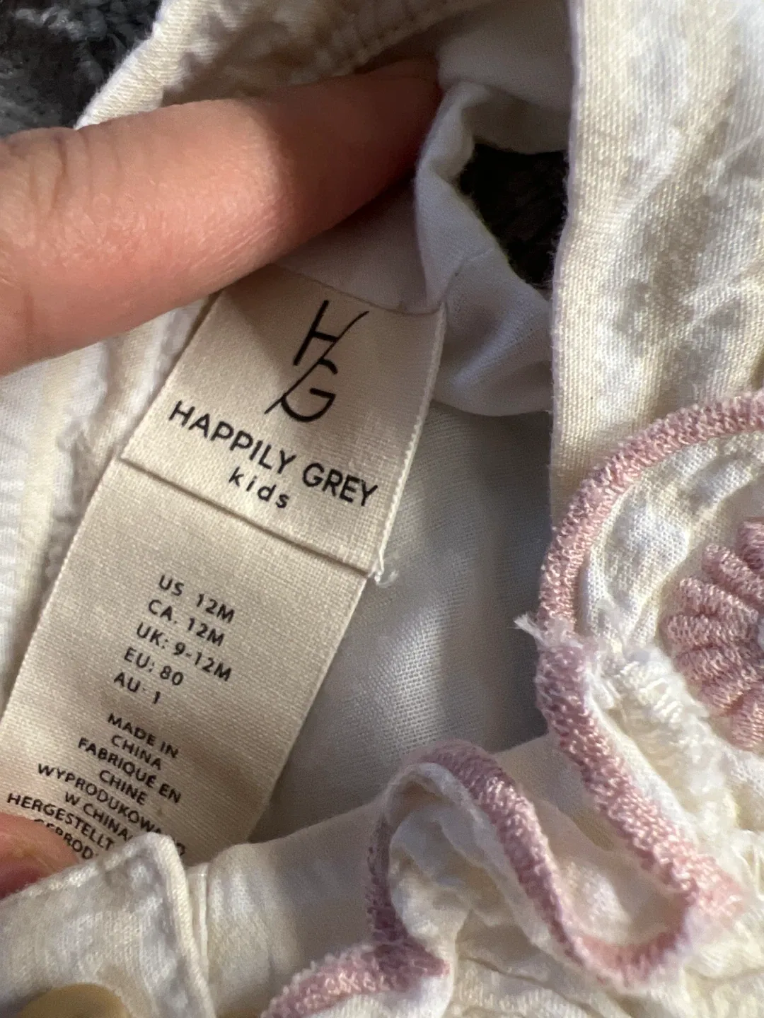 Happily Grey Kids 12M Dress & Shorts Set image indicator(4)