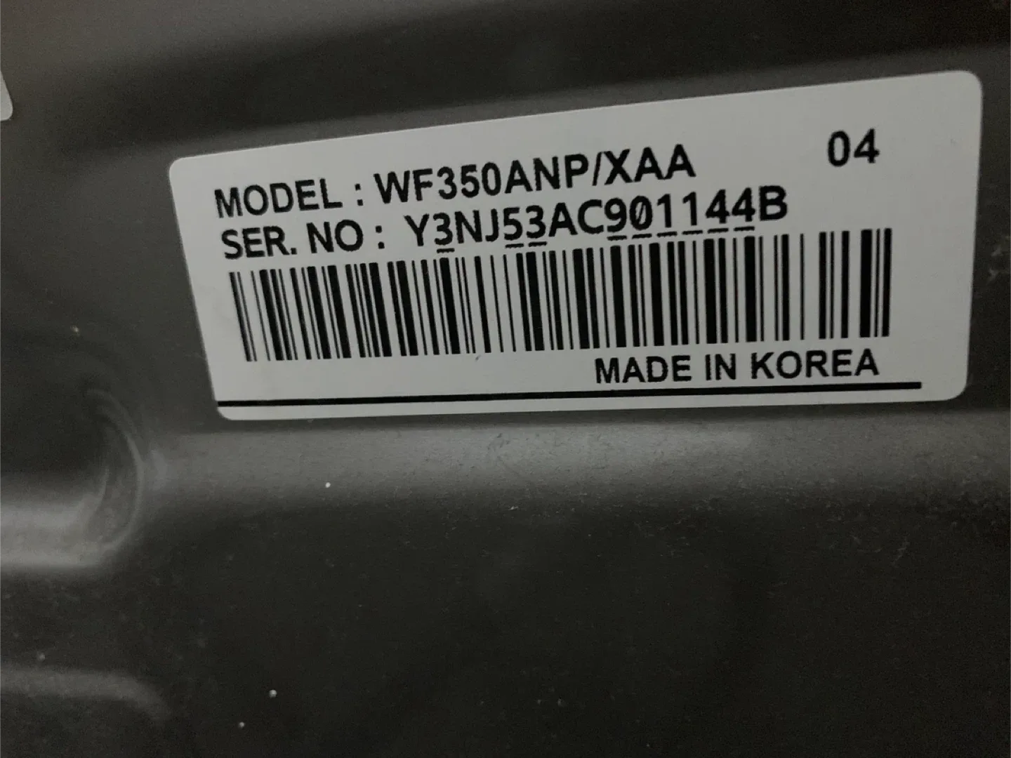 Control board for Samsung washing machine model WF350ANP/XAA image indicator(4)