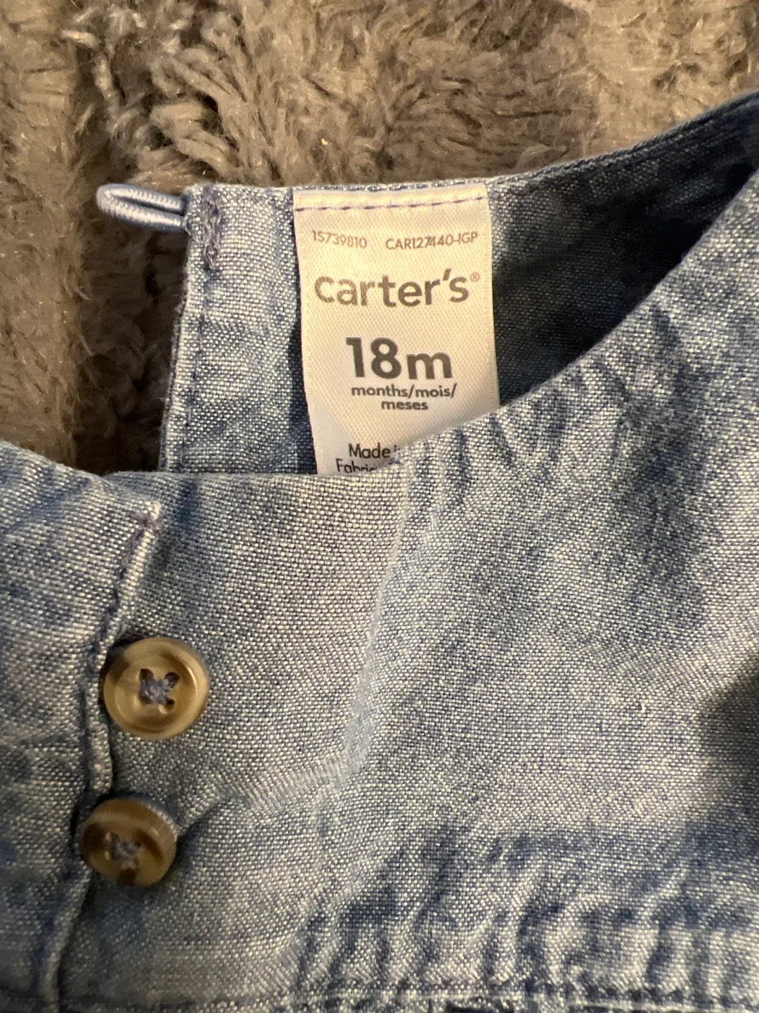 Carter's Denim Outfit - 18 Months image indicator(3)