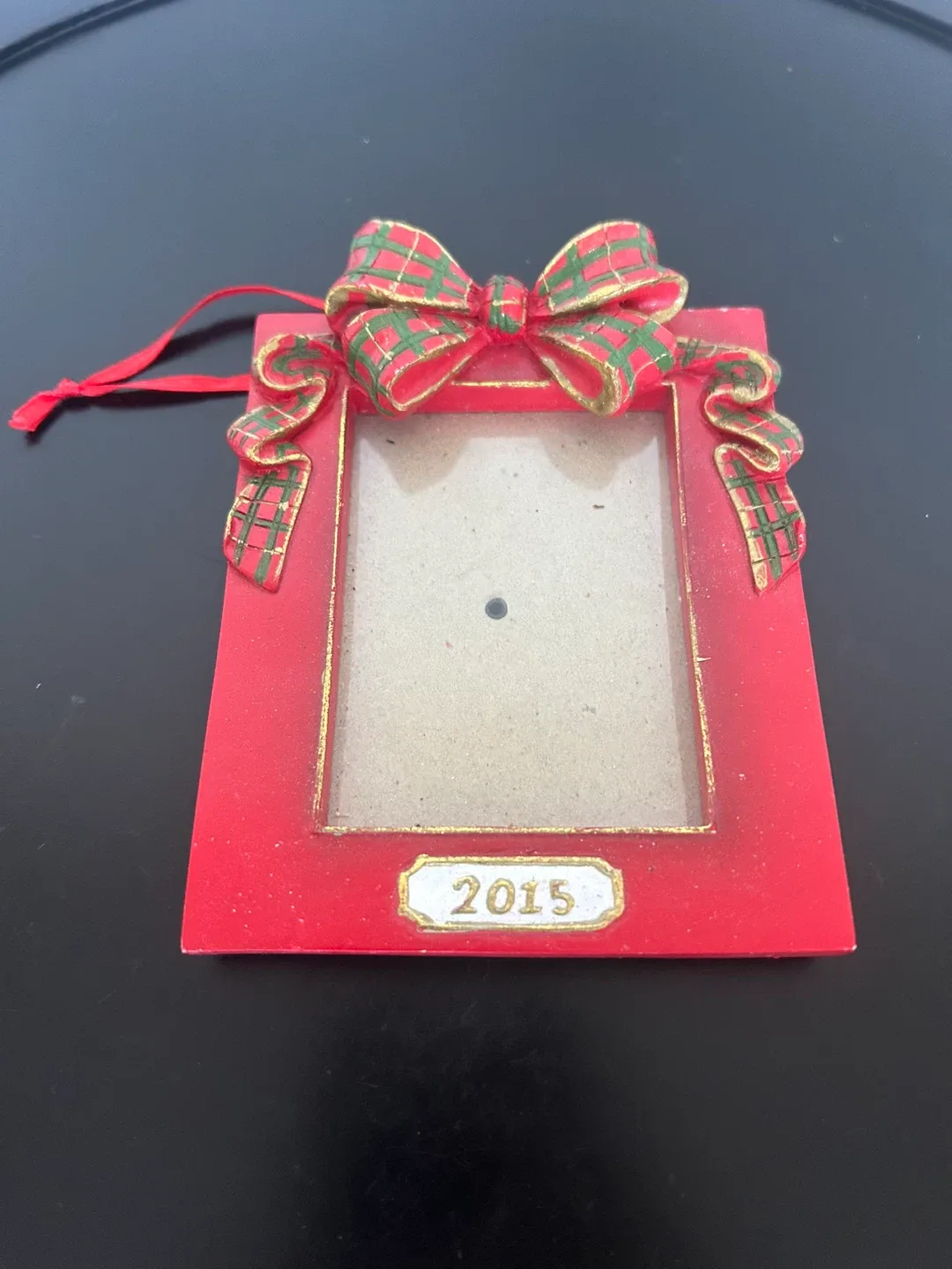 Red Picture Frame Christmas Ornament