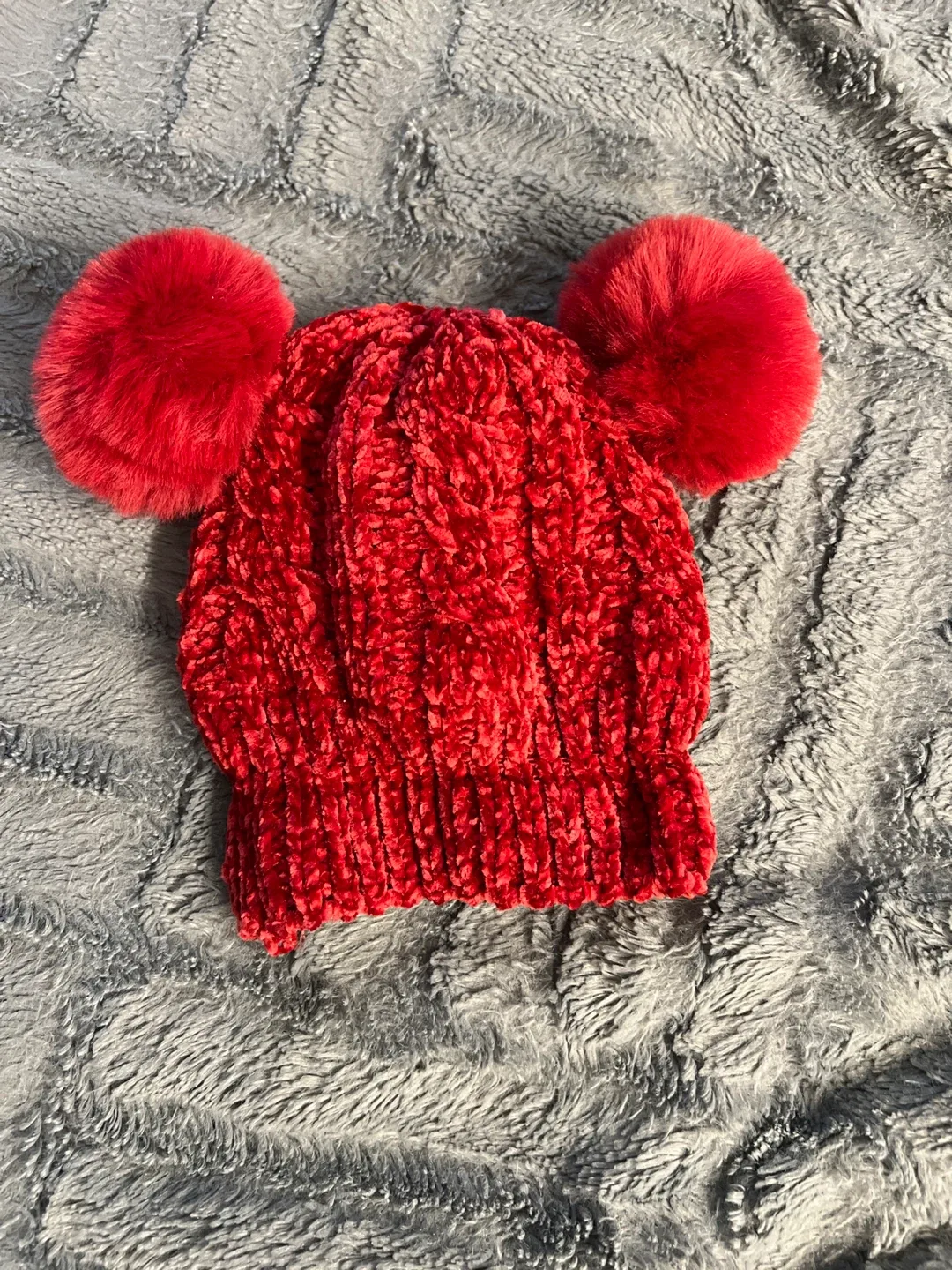 Red Pom Pom Beanie