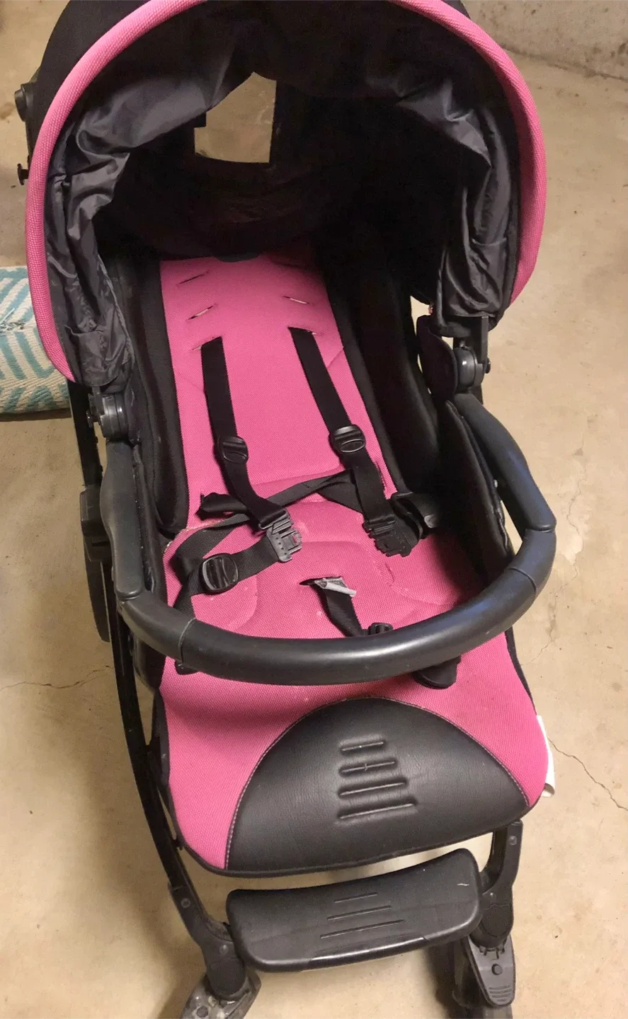Peg Perego Pink Stroller with winter cover image indicator(3)