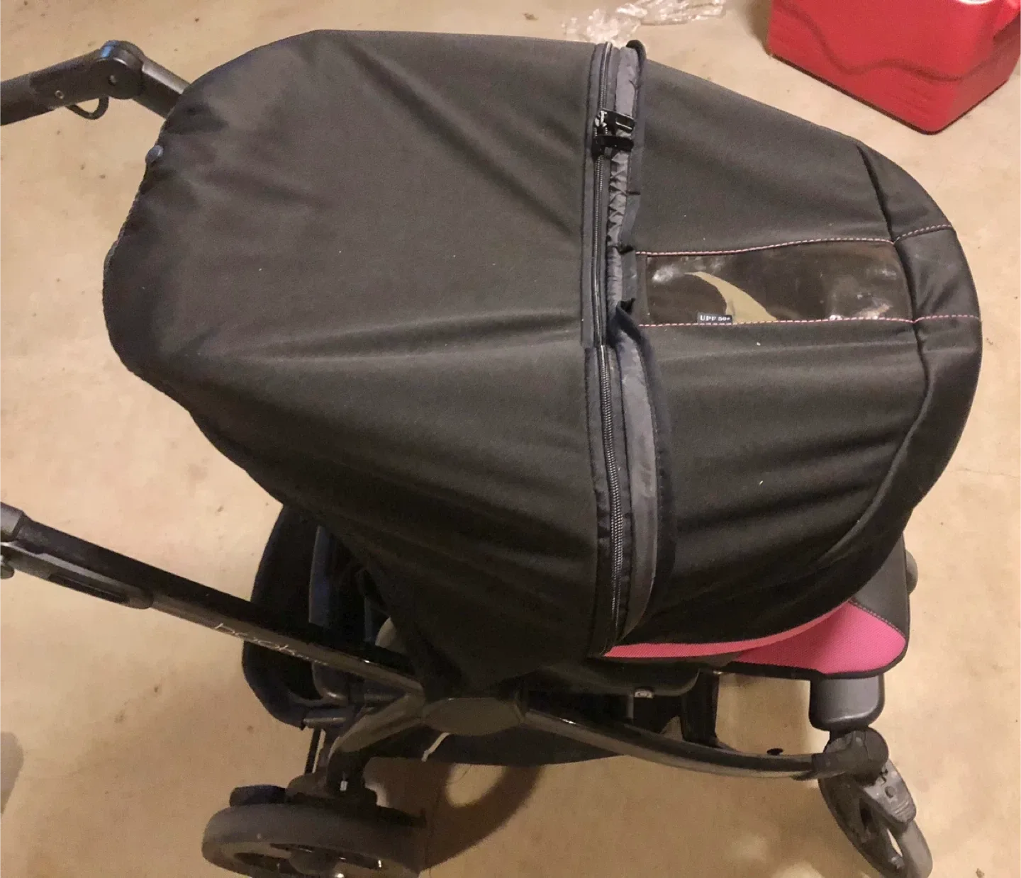 Peg Perego Pink Stroller with winter cover image indicator(2)
