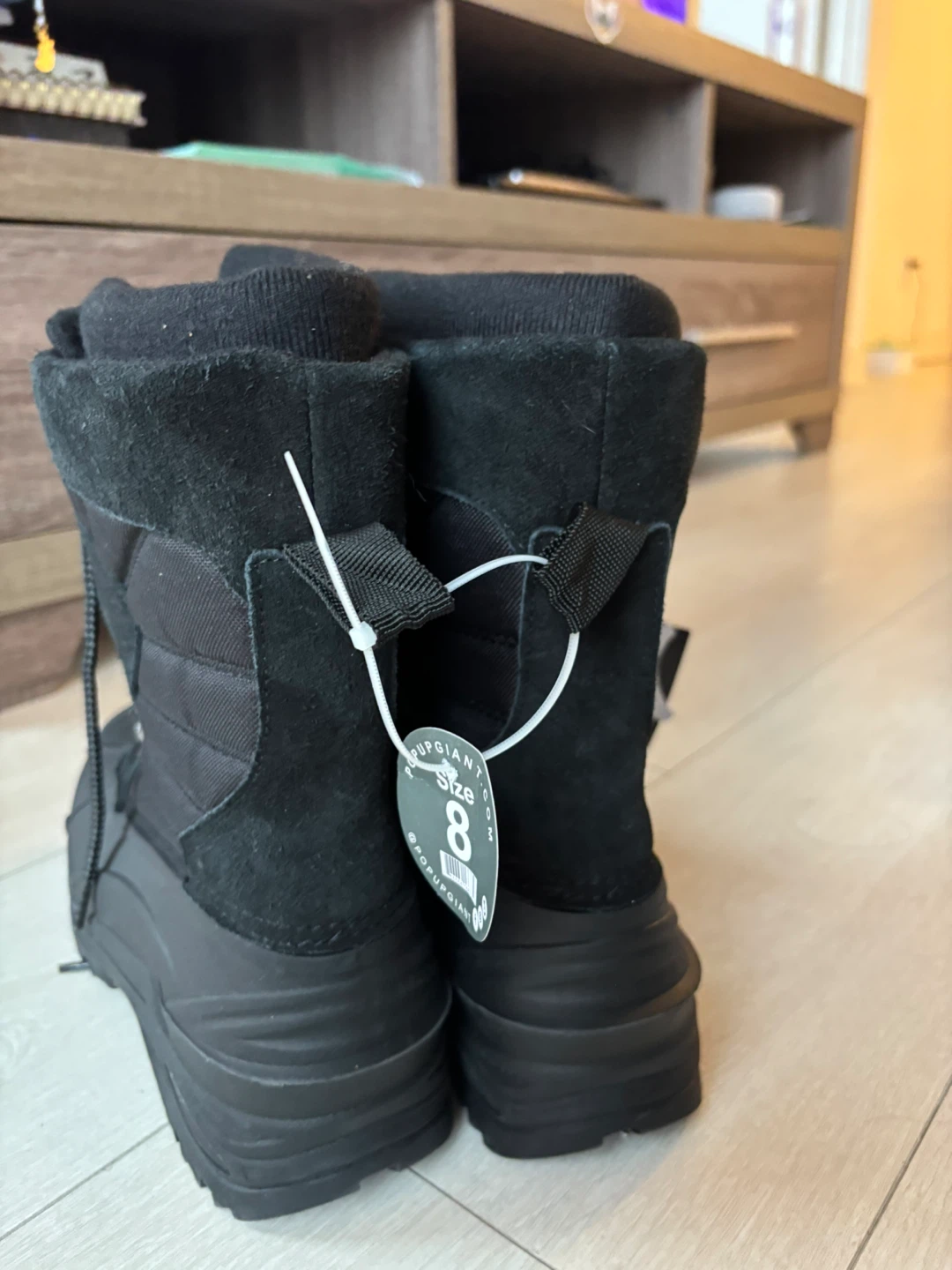 Black Winter Boots Size 8 - photo 2