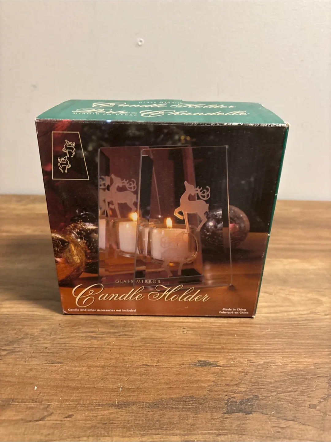 New Glass Mirror Candle Holder