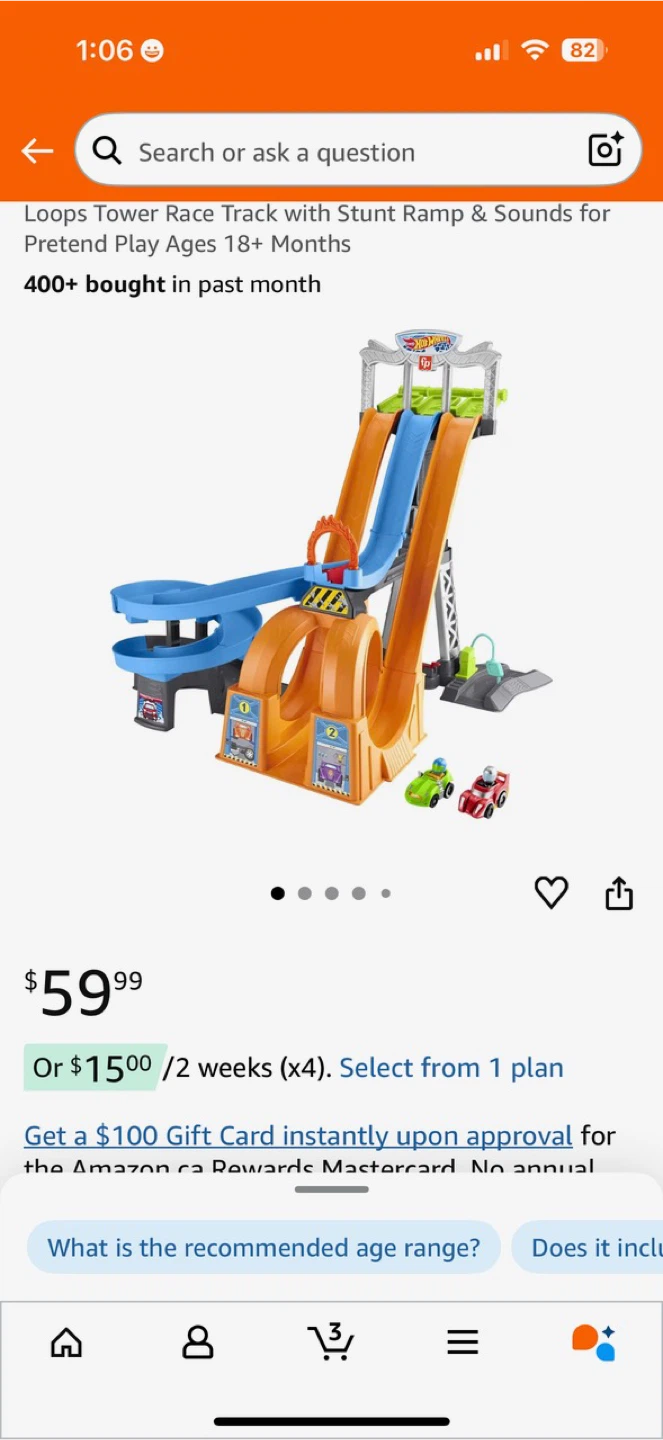 Fisher-Price Little People Hot Wheels Racing Loops
