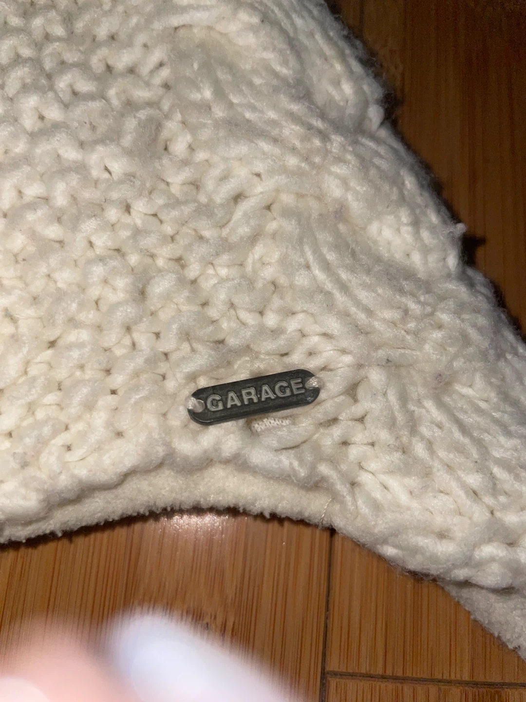 Garage Cream Knit Pom Pom Beanie - photo 2