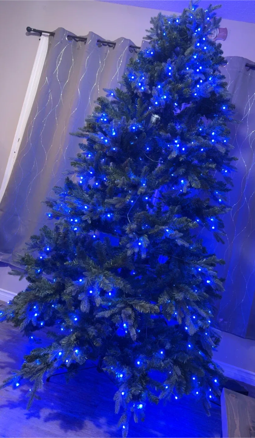 Pre-lit Artificial Christmas Tree with RGB Music Box