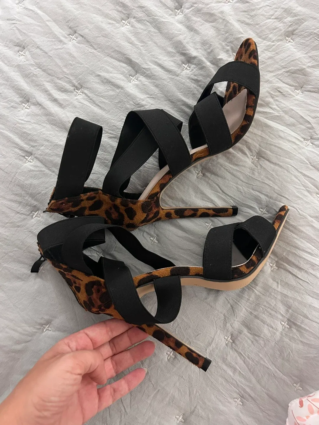 Leopard Print Heels - Size 8