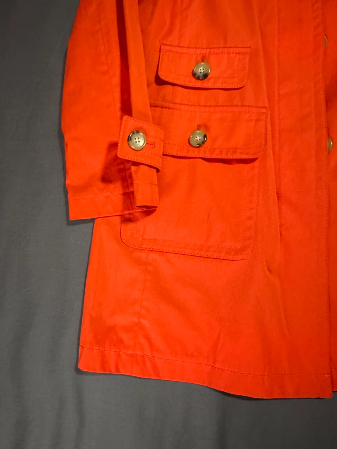 Talbots Petites Orange Raincoat Size 8P - photo 2