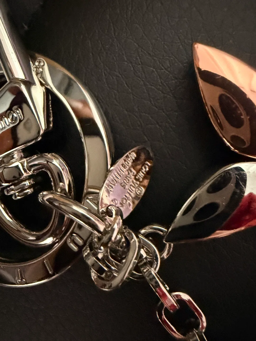 Louis Vuitton Two-tone Keychain/BagCharm image indicator(3)