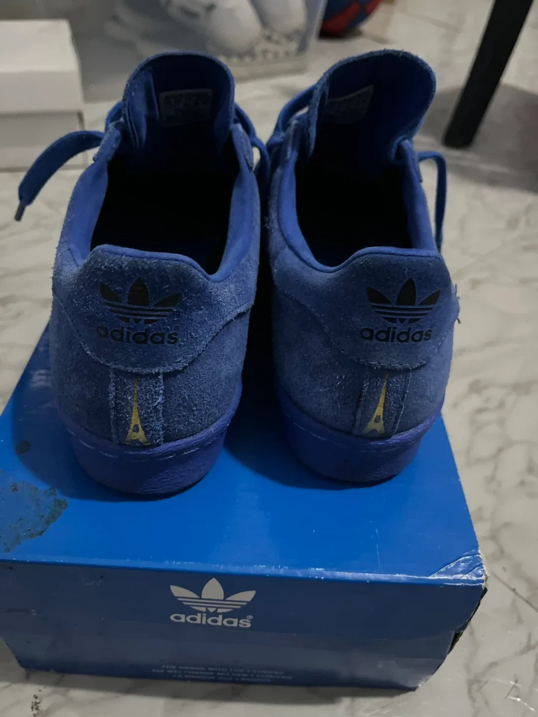 Adidas Superstar Paris Blue Suede Shoes image indicator(3)