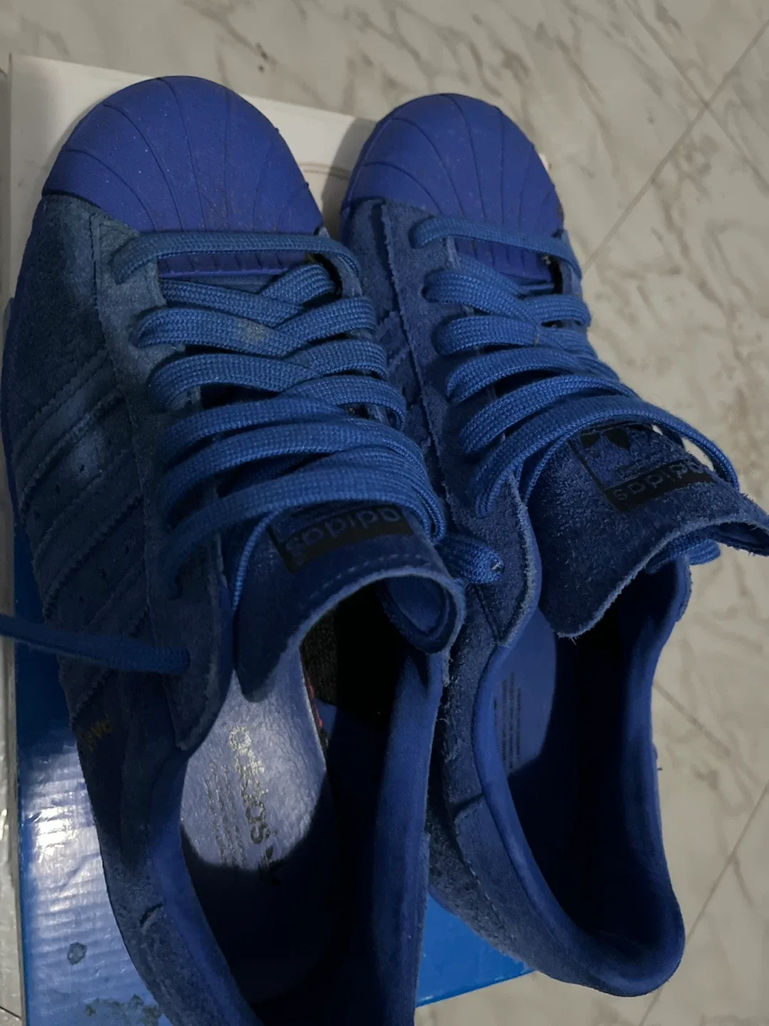 Adidas Superstar Paris Blue Suede Shoes image indicator(4)