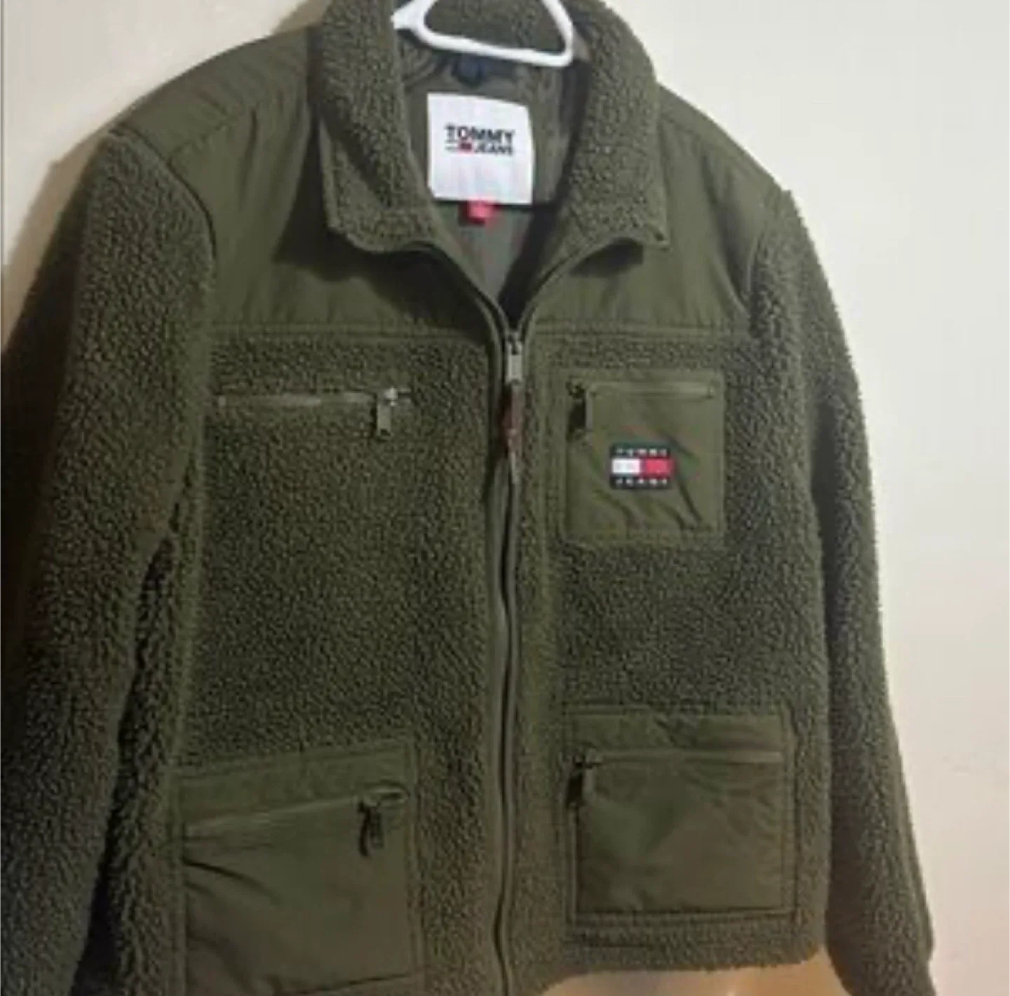 Tommy Jeans Sherpa Jacket - Olive Green M women