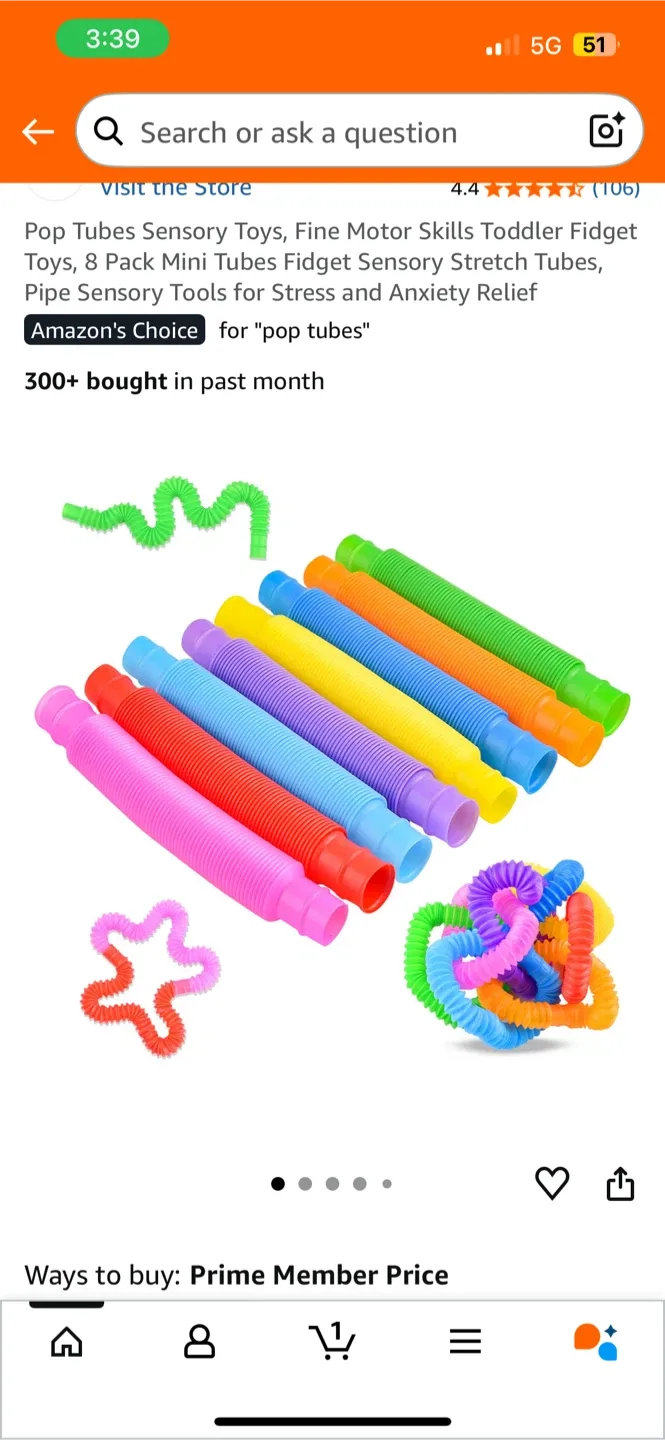 Pop Tubes Sensory Fidget Toys,green