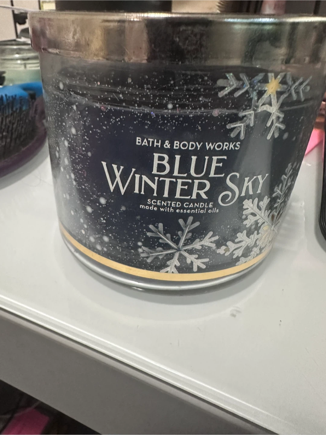 Bath & Body Works Blue Winter Sky Candle