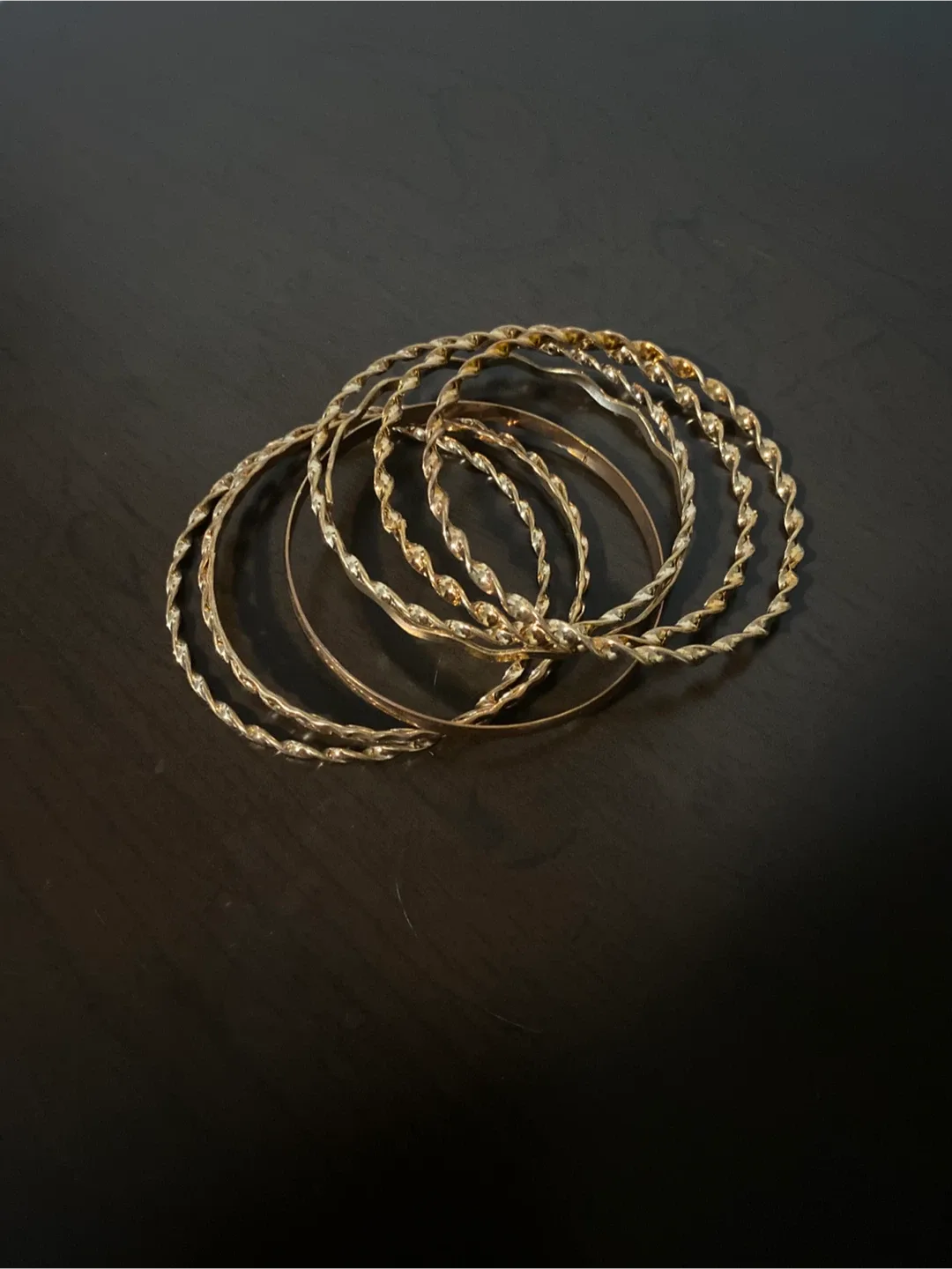 Gold Bangle Bracelet Set