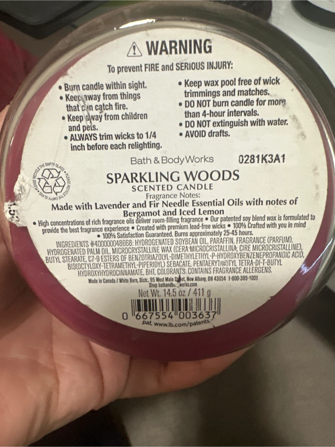 Bath & Body Works Sparkling Woods Candle - photo 2