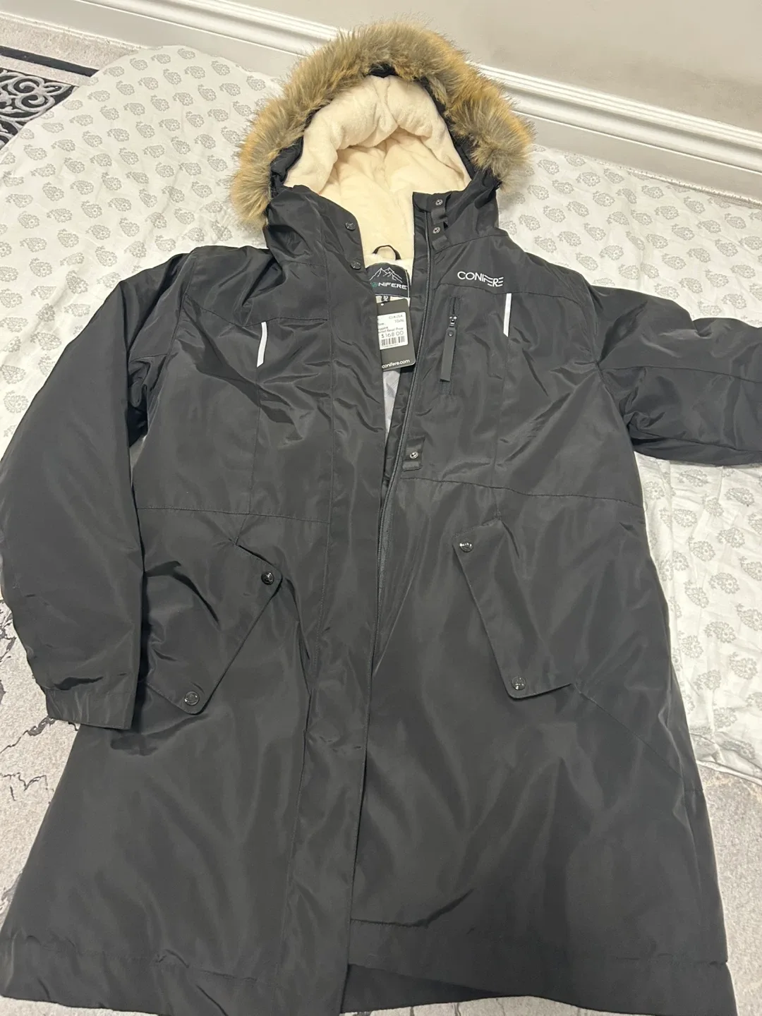 Conifere Clauda Winter Coat - Black, XL