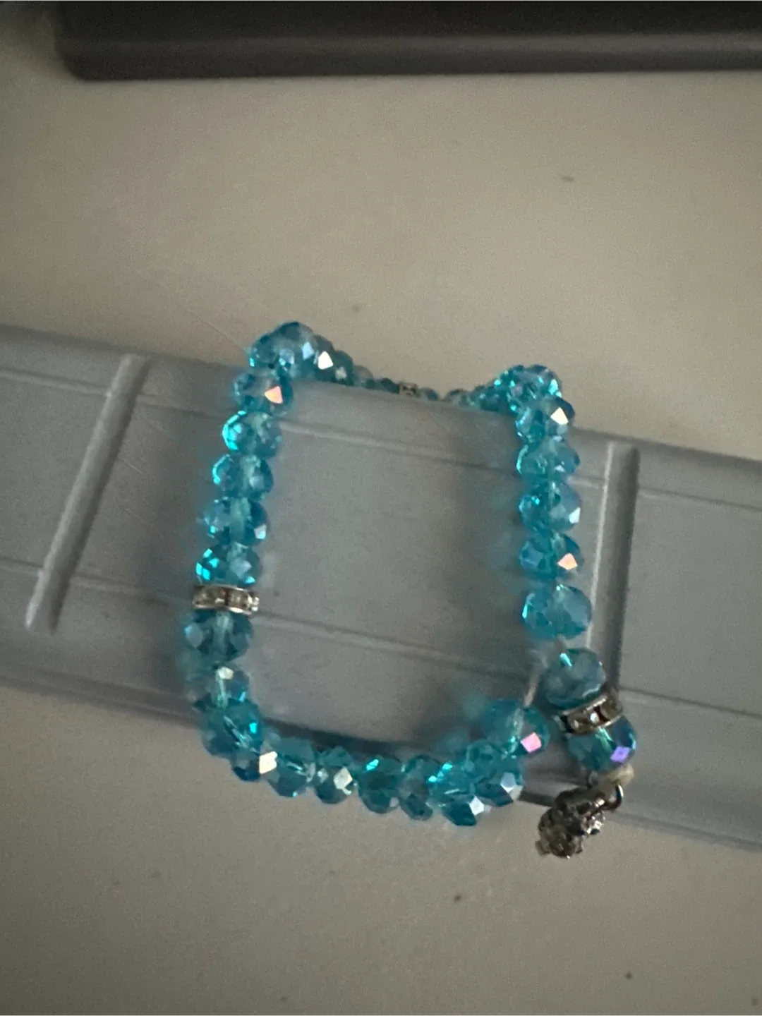 Blue Crystal Beaded Bracelet