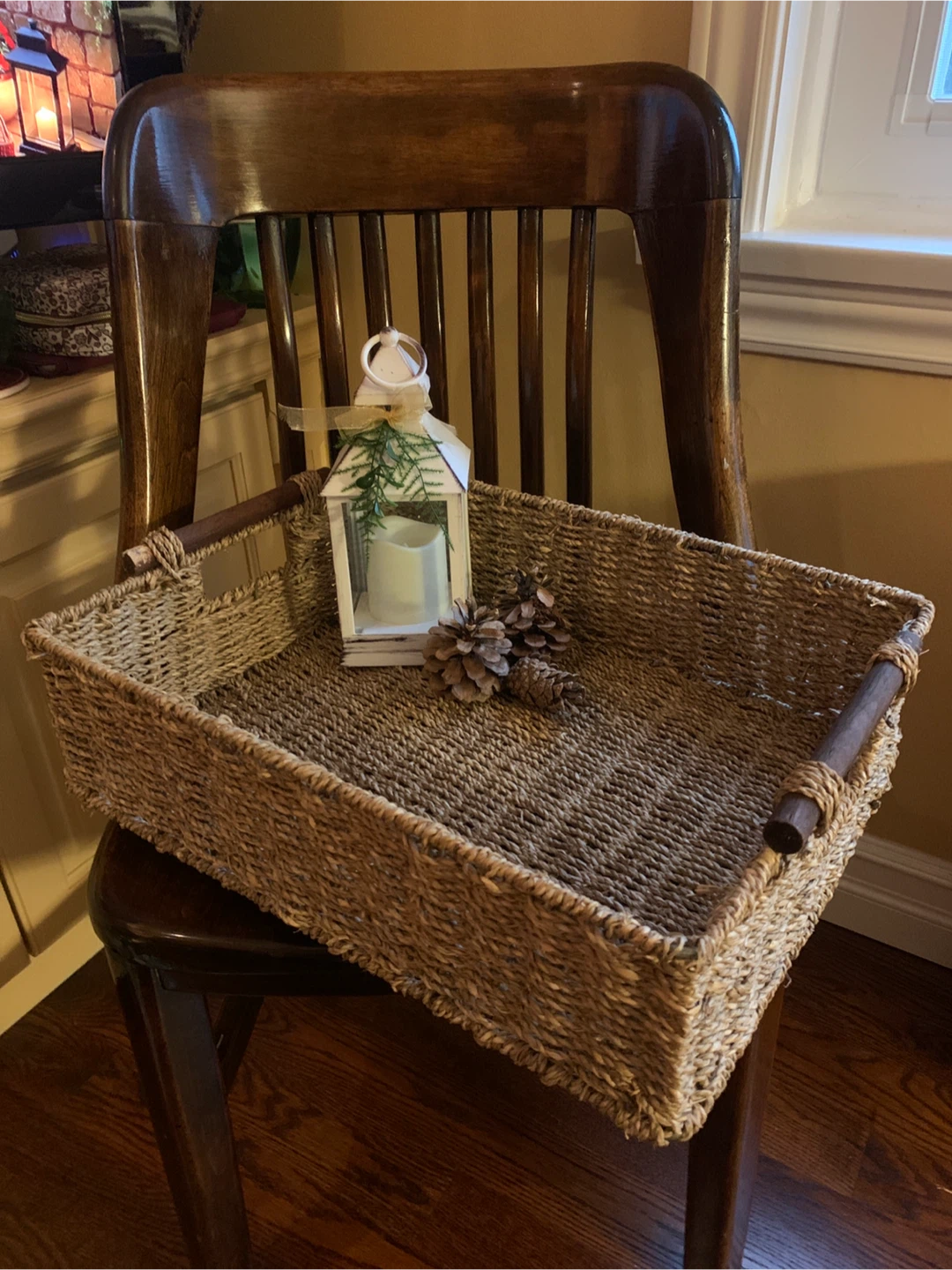 Woven Storage Basket with Handles